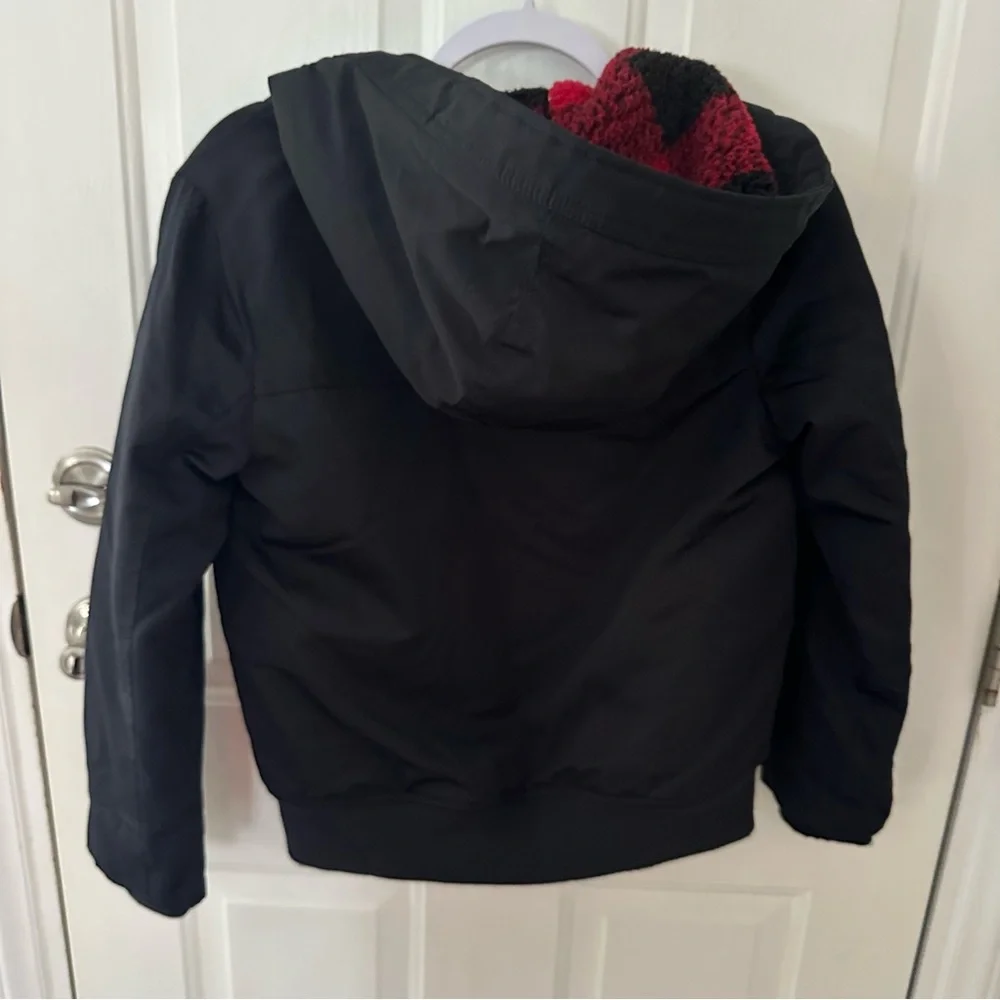 Abercrombie Ultra Bomber Hooded Winter Coat Jacket Black